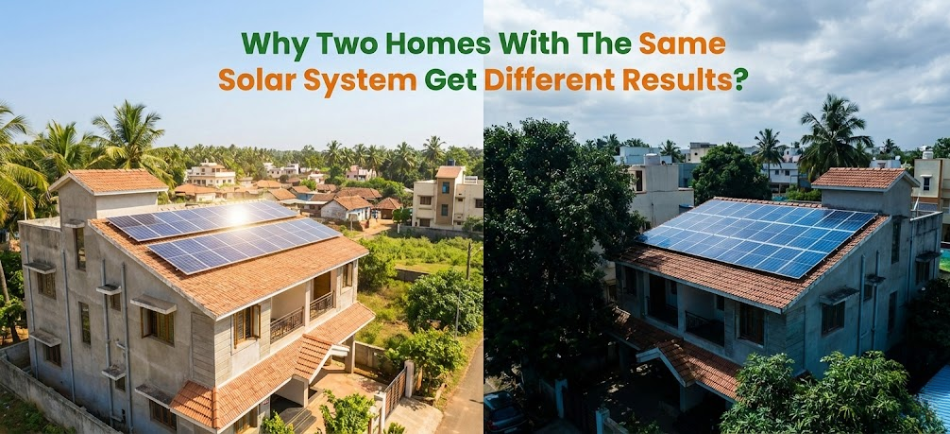 WHY TWO HOMES WITH THE SAME SOLAR SYSTEM GET DIFFERENT RESULTS?