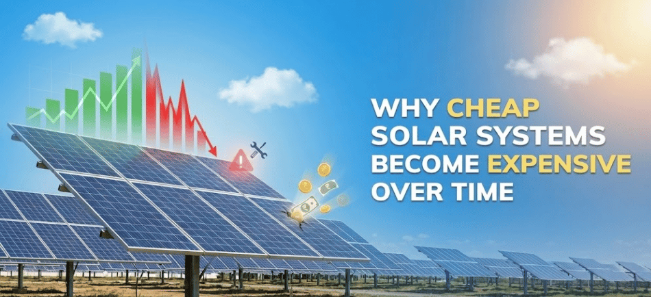 WHY CHEAP SOLAR SYSTEMS BECOME EXPENSIVE OVER TIME ?
