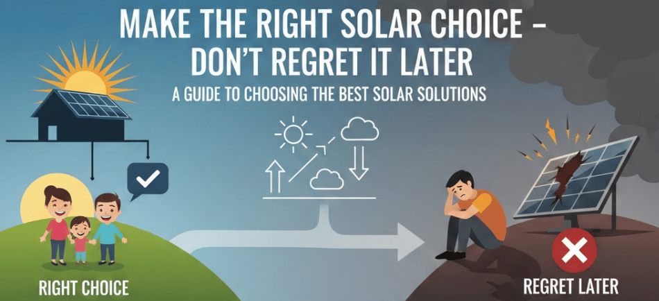 Make the Right Solar Choice – Don’t Regret It Later: A Guide to Choosing the Best Solar Solutions