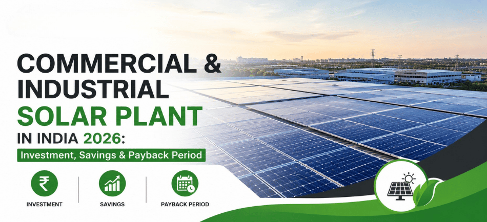 Commercial & Industrial Solar Plant in India 2026: Investment, Savings & Payback Period | Helium Solar